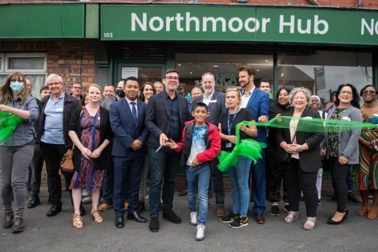 Andy Burnham comes to Northmoor Community in Longsight and opens 'Northmoor Hub'