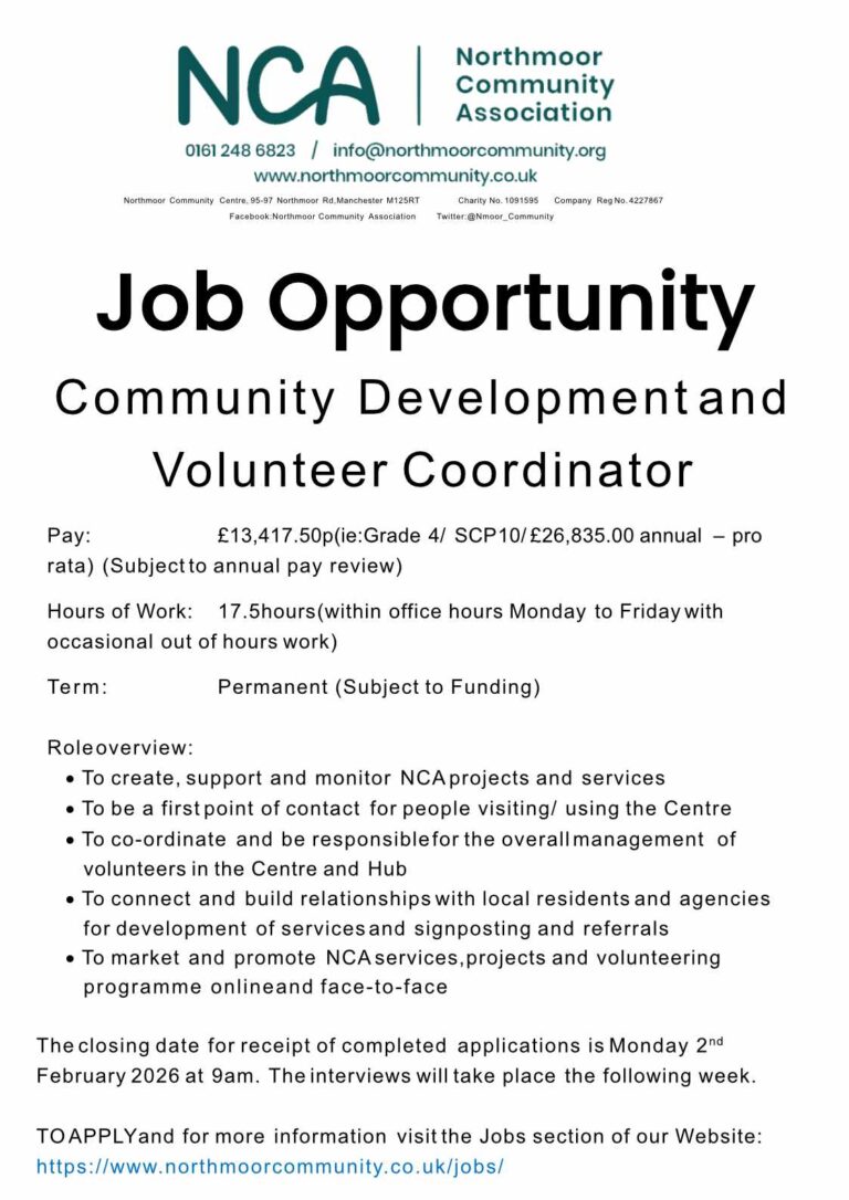 NCA is Recruiting: Community Development and Volunteer Coordinator (Part-Time)