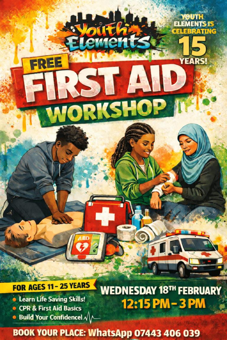 Youth Elements FREE First Aid Workshop for ages 11-25 Years