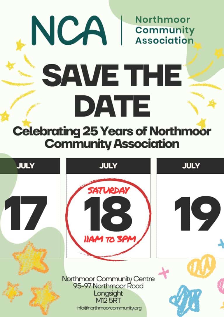 Save The Date: Saturday 18th July: Celebrating 25 Years of Northmoor Community Association