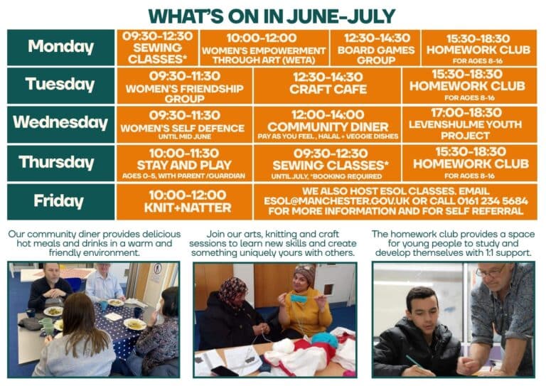 What’s On at Northmoor Community Centre in June and July