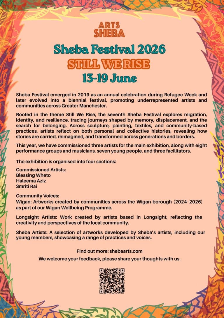 Sheba Arts: Still We Rise exhibition at our neighbours, Longsight Art Space