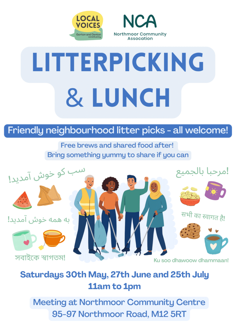 Litterpicking and Lunch: This Saturday 27th June 11am at Northmoor Community Centre, 95-97 Northmoor Road