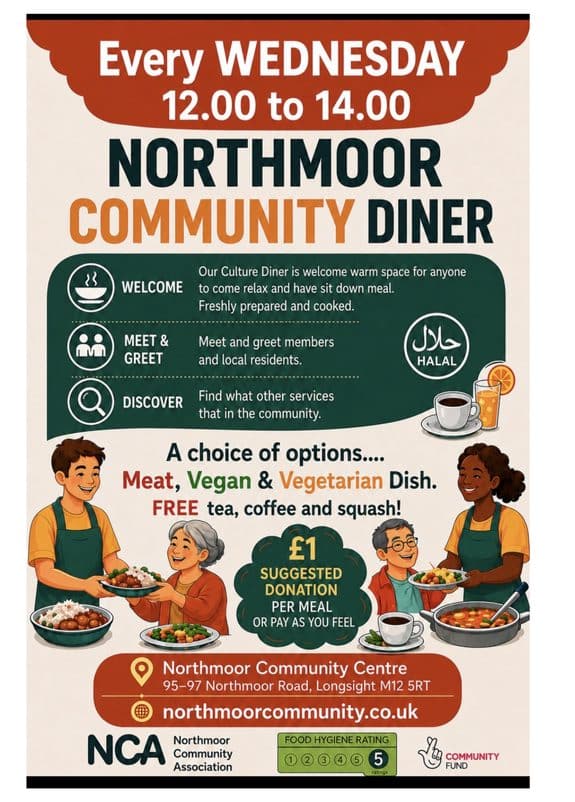 The Community Diner is closed for Summer and reopens Wednesday 2nd September